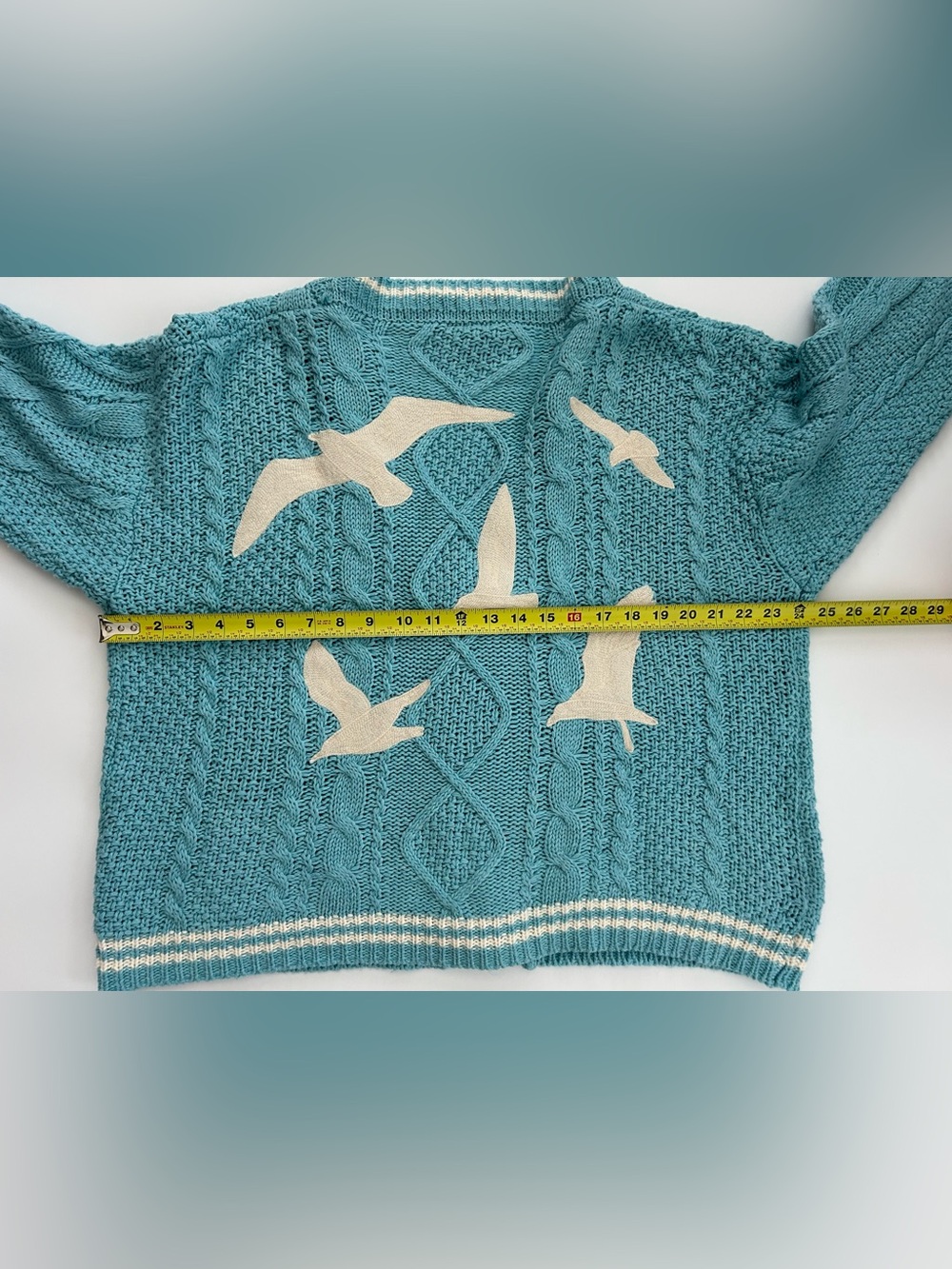 Taylor Swift 1989 Cardigan Taylor’s Version
M/L
Embroidered Seagulls
Cable Knit - Picture 12 of 14